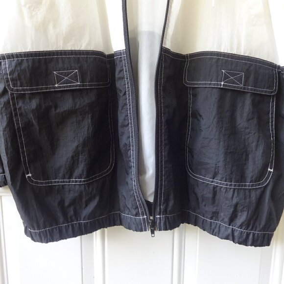 Jennifer Moore Activewear XL, nylon zip up hooded jacket 4 pockets like new - Picture 7 of 14